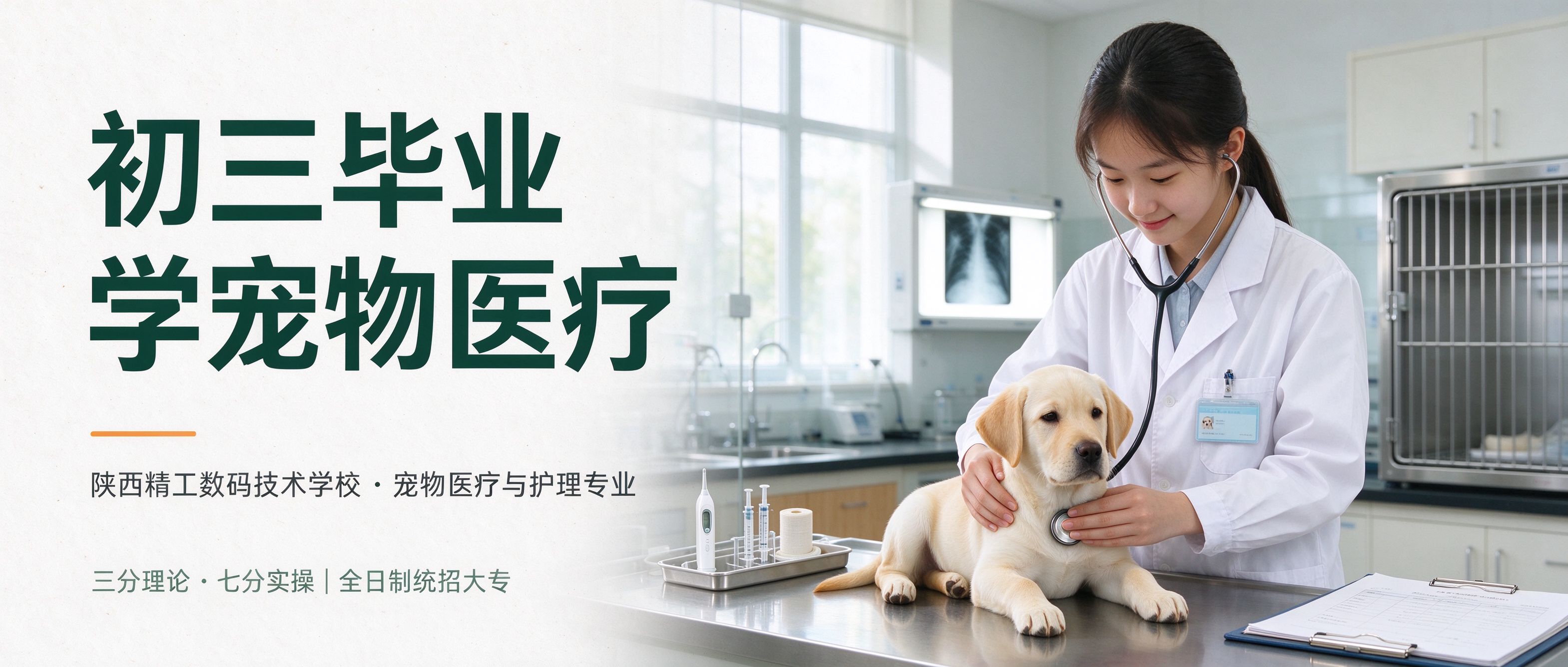 <b>初三毕业学宠物医疗专业，为什么选陕西精工数码技术学校</b>